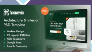 Homevio - Architecture Interior Elementor Template Kit
