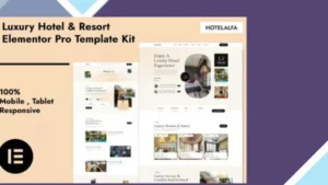 HotelAlfa - Luxury Hotel and Resort Elementor Pro Template Kit
