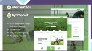 Hydropokit - Hydroponic and Agriculture Elementor Template Kit