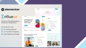 Influexa - Influencer Marketing Agency Elementor Template Kit