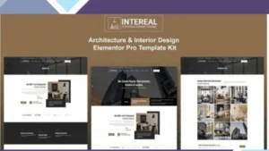 Intereal - Architecture and Interior Design Elementor Pro Template Kit