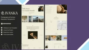 Ivanka - Photography and Portfolio Elementor Template Kit