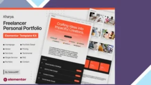 Kharya - Personal CV Freelancer Elementor Template Kit