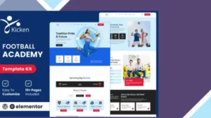 Kicken - Football and Sports Academy Elementor Template Kit