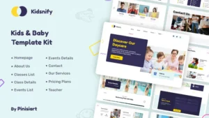 Kidsnify - Kindergarten & Preschool Elementor Template Kit