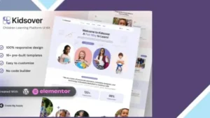 Kidsover- Children Learning Platform Elementor Template Kit