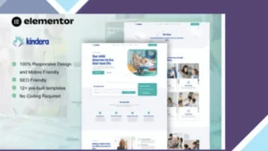 Kindera - Child Therapist and Psychologist Service Elementor Template Kit