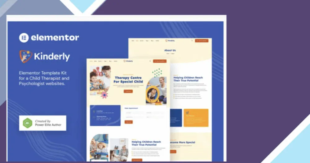 Kinderly - Child Therapist and Psychologist Elementor Template Kit 1 Kinderly - Child Therapist and Psychologist Elementor Template Kit
