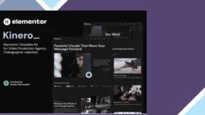 Kinerio - Video Production Agency Elementor Template Kit