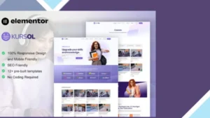 Kursol - Online Course and Education Elementor Pro Template Kit