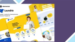 Laundrie - Laundry, Dry Cleaning Services Elementor Template Kit
