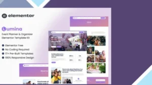 Lumina - Event Planner and Organizer Elementor Template Kit