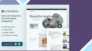 Lumomma Maternity and Baby Born Shoot Elementor Template Kit