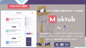 Maktub - Minimal and Lightweight Blog for WordPress