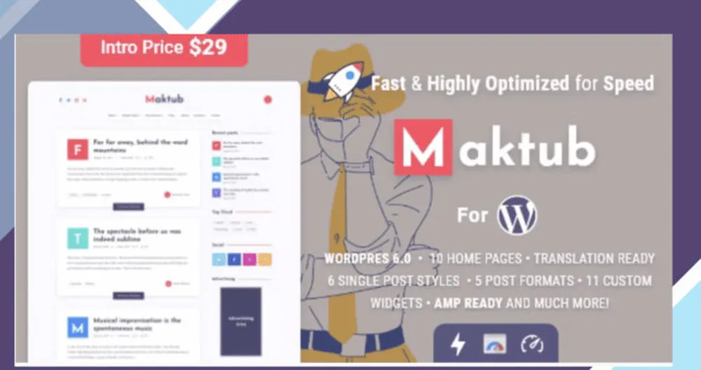 Maktub - Minimal and Lightweight Blog for WordPress 1 Maktub - Minimal and Lightweight Blog for WordPress
