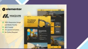 Maquin - Construction Equipment Rentals Elementor Pro Template Kit