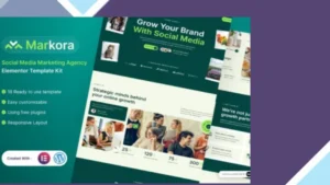 Markora - Social Media Marketing Agency Elementor Template Kit