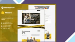 Mastro - Handyman Services Elementor Template Kit