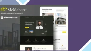 McMahone - Real Estate Agent Elementor Template Kit