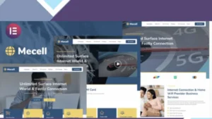 Mecell - Internet Connection and Home Wifi Business Services Elementor Template Kit