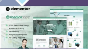 MedicaShop - Pharmacy and Medical Store Elementor Template Kit
