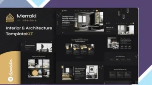 Merraki - Interiors and Architecture Elementor Template Kit