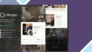 Mindio - Psychology and Counseling Elementor Template Kit