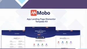 Mobo - App Landing Page Elementor Template Kit