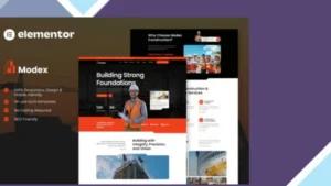 Modex - Construction and Building Services Elementor Template Kit