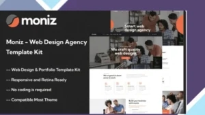 Moniz - Web Design Agency Elementor Template Kit