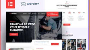 Motorfy - Car Service & Maintenance Elementor Pro Template Kit