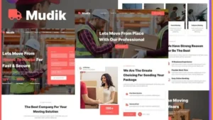 Mudik - Moving & Transportation Services Elementor Template Kit