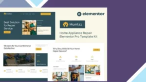 Mumtaz - Home Appliance Repair Elementor Pro Template Kit
