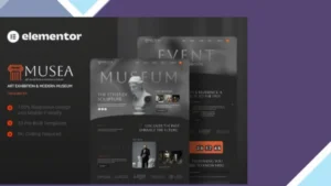Musea - Art Exhibition and Modern Museum Elementor Template Kit