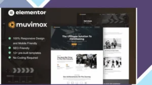 Muvimox - Film Maker and Movie Studio Elementor Template Kit