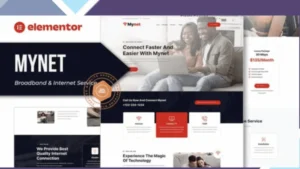 Mynet - Broadband and Internet Service Provider Elementor Template Kit