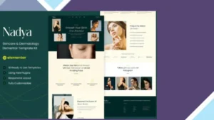 Nadya - Skincare and Dermatology Elementor Template Kit