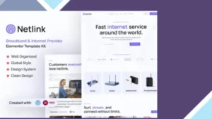 Netlink - Broadband and Internet Provider Elementor Template Kit