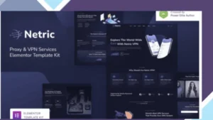 Netric - Proxy and VPN Services Elementor Template Kit