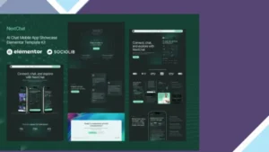 NextChat - AI Chat Mobile App Showcase Elementor Template Kit