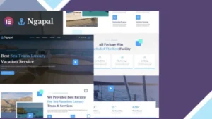 Ngapal - Sea Luxury Yatch Vacation Services Elementor Template Kit