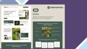 Niwa - Garden and Landscaping Services Elementor Pro Template Kit