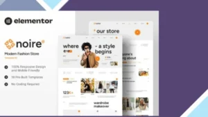 Noire - Modern Fashion Store Elementor Template Kit