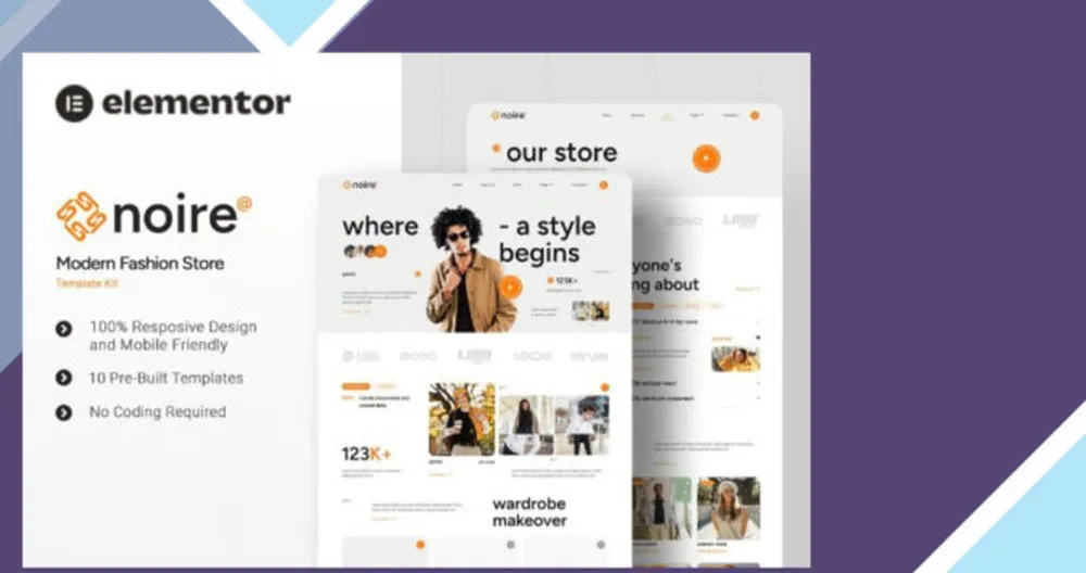Noire - Modern Fashion Store Elementor Template Kit 1 Noire - Modern Fashion Store Elementor Template Kit