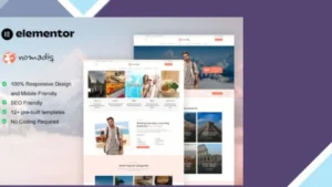 Nomadiq - Travel Blog and Magazine Elementor Pro Template Kit