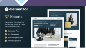 Notaria - Notary Public and Legal Services Elementor Template Kit