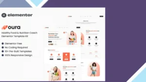 Noura - Healthy Food and Nutrition Coach Elementor Template Kit