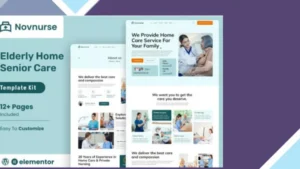 Novnurse - Elderly and Senior Care Services Elementor Template Kit