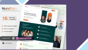 NuraCare - Mental Health Clinic Elementor Template Kit