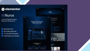 Nurox - AI Saas amd Digital Company Elementor Template Kit